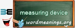 WordMeaning blackboard for measuring device